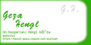 geza hengl business card